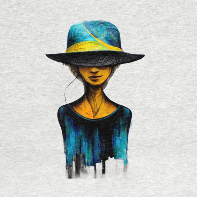 Elegant woman with a hat by AmazinfArt